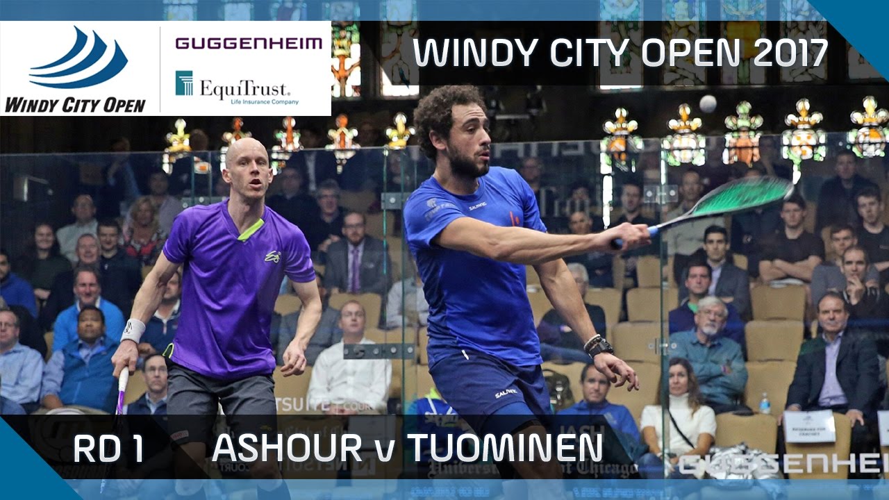 Squash: Ashour v Tuominen - Windy City Open 2017 Rd 1 Highlights