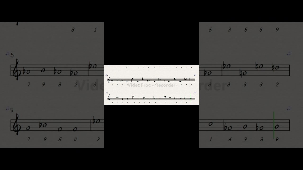 Pi(3.141592..), decimal, pitch difference, descending and one octave.