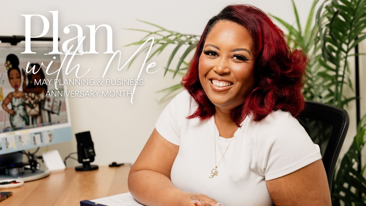 Plan With Me | May Planning, My 8 Year Business Anniversary + Stickers with Goldmine & Coco