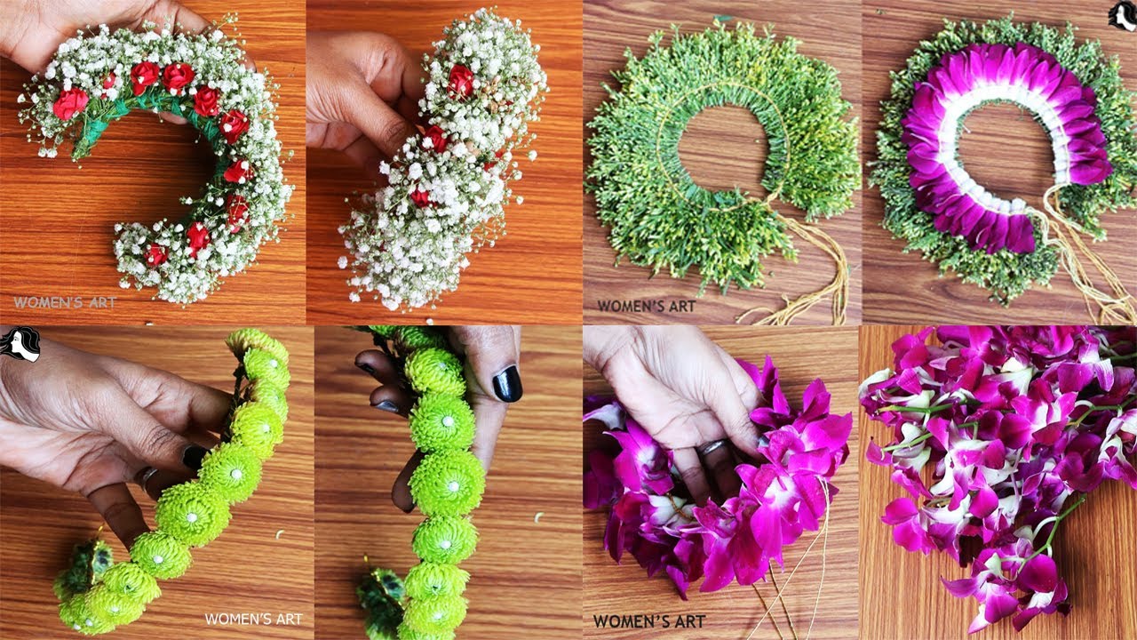 4 விதமான முறையில் ஜடை வேணி கட்டுவது எப்படி? / How to string jadai veni in 4 different ways