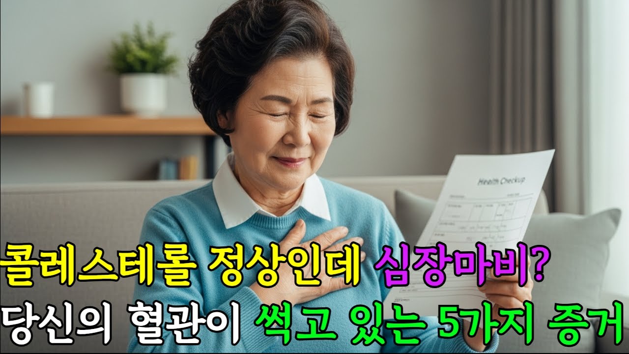 ✨콜레스테롤 정상인데 심장마비? 당신의 혈관이 썩고 있는 5가지 증거