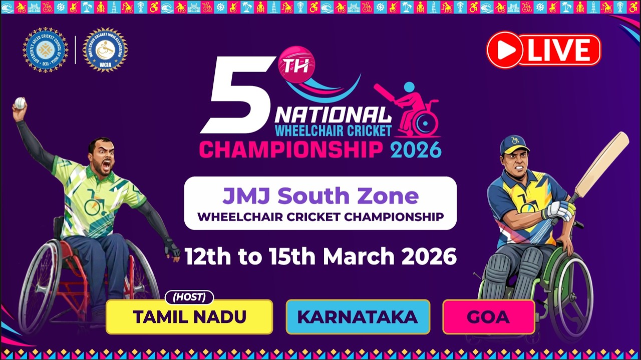 🔴 Live | Tamil Nadu vs Karnataka | South Zone 5th National Wheelchair Cricket Championship