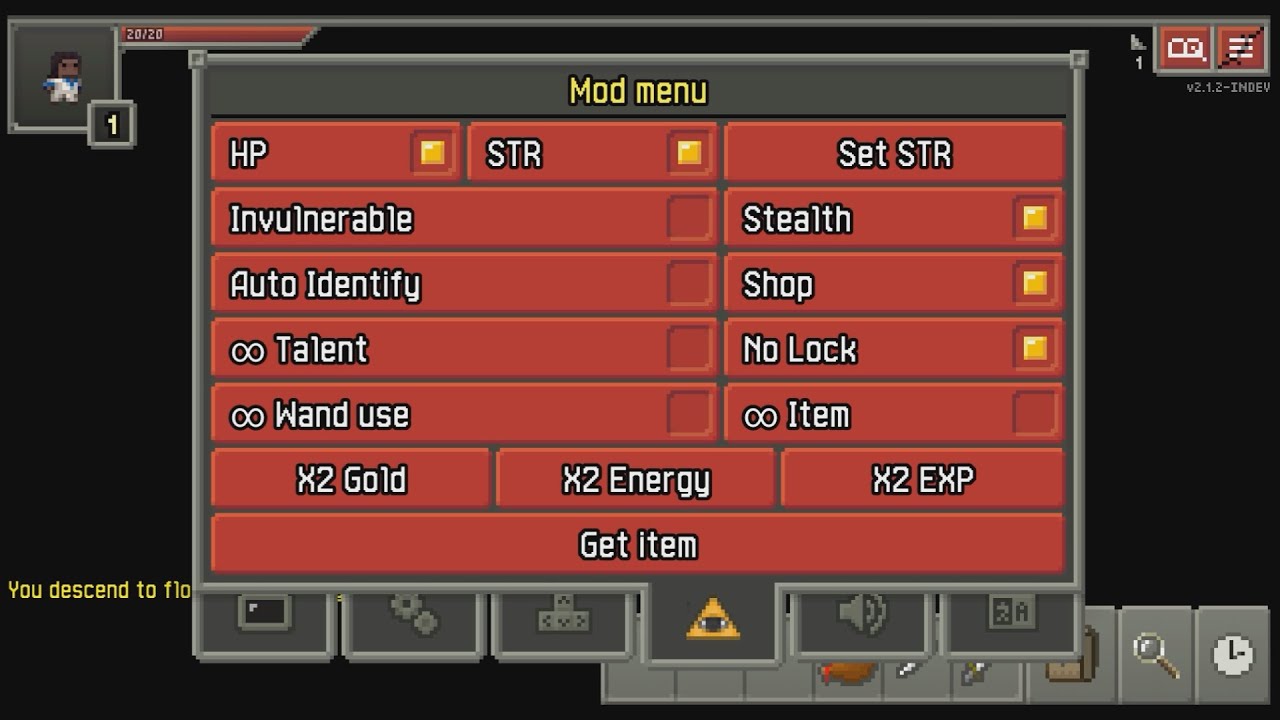 Shattered Pixel Dungeon Mod Menu v2.1.2