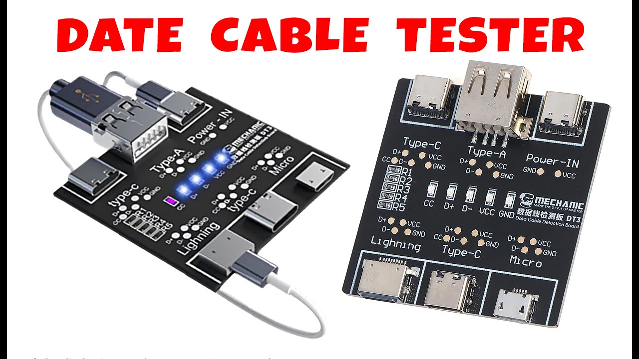 Mechanic DT3 USB Cable Tester | Data Cable Test Pcb Board | Probador de Cable USB + Dock Test