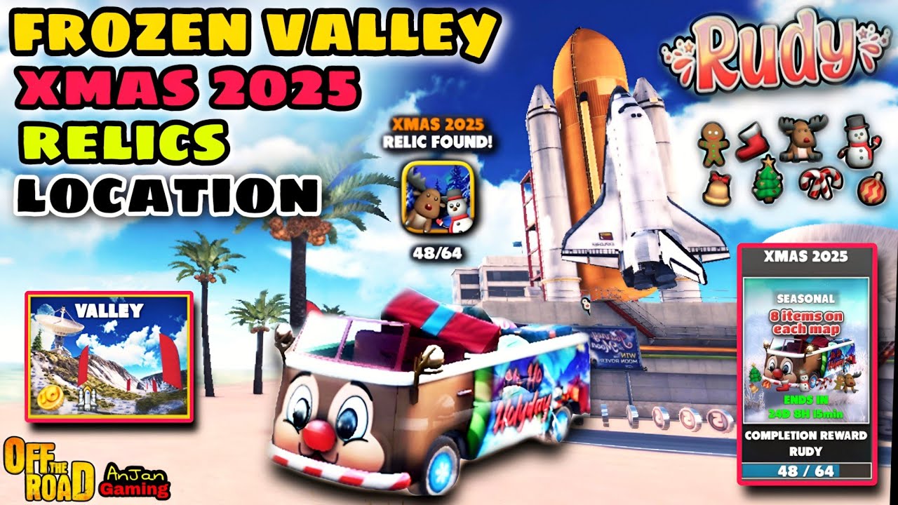 Off The Road RUDY Frozen Valley Map XMAS 2025 Relics Locations🔥 #6 || Unlock Otr V.1.18 Free RUDY😍