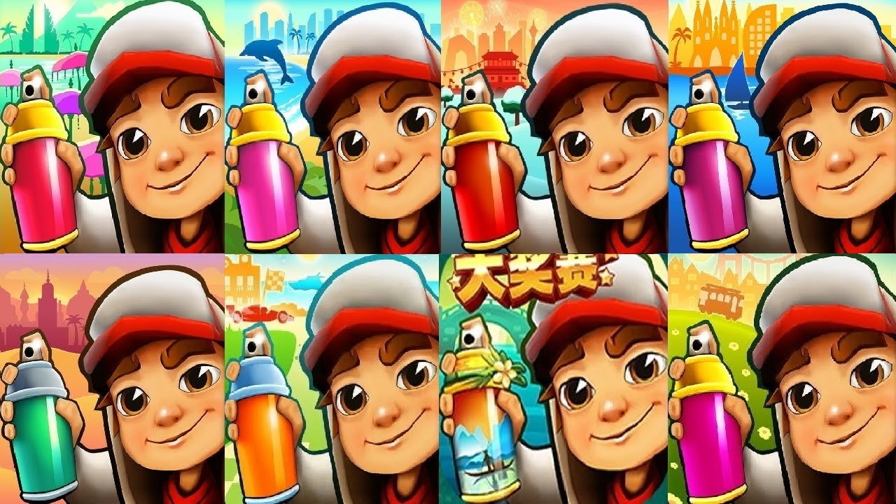 Subway Surfers 2017 VS 2018 2020 Bali Barcelona MIAMI Shanghai Marrakesh Buenos Aires chinese monaco