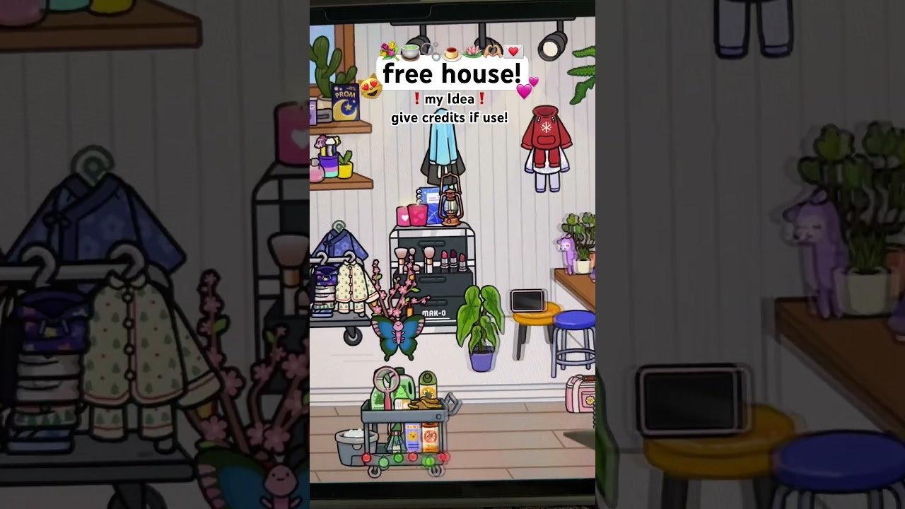 Toca Boca Free House Tour!🫧💐😻#tocaboca #aesthetic #tocafreehouse #tocafreehacks#tocafreehousetour
