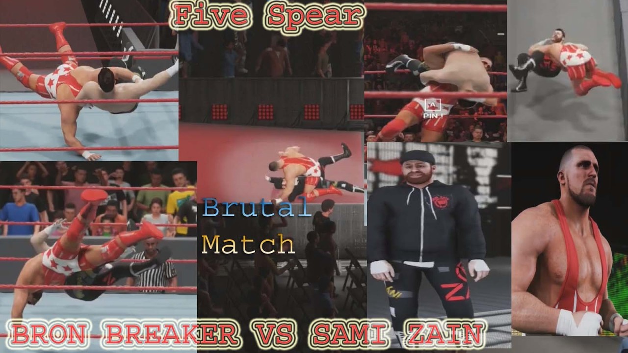 #WWE2K19  #Bron Breakker VS  #Sami Zayn   #Brutal match