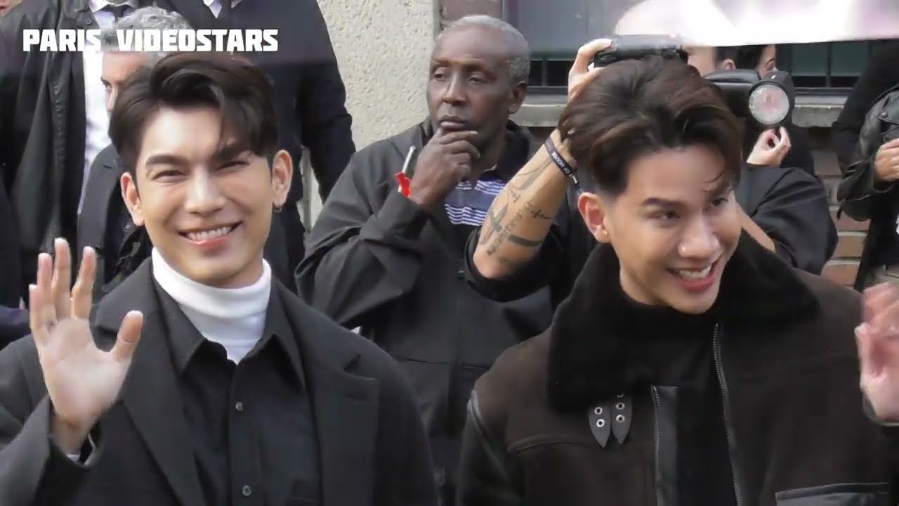 Mew Suppasit & Tul Pakorn arrival @ show Tod's Milano 20 september 2024 Milan Fashion Week