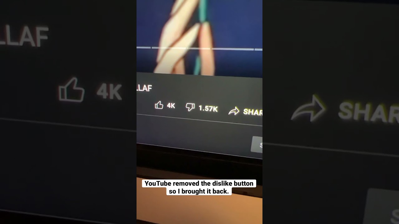 YouTube removed the Dislike Button so I brought it back.