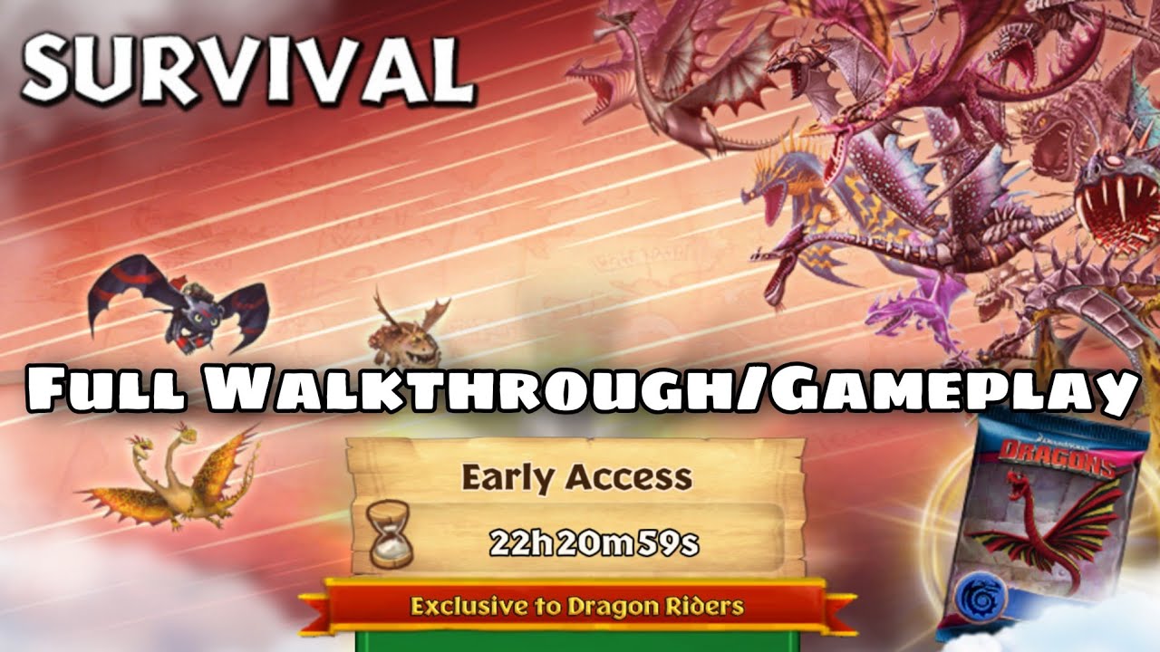 NEW SURVIVAL GAUNTLET Full Gameplay/Walkthrough - Dragons:Rise of Berk