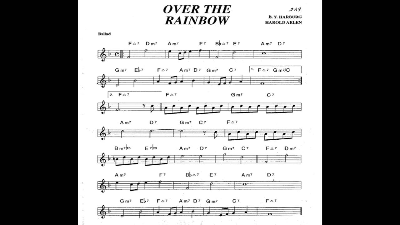 Over the Rainbow - Play along - Backing track (Bb key score trumpet/tenor sax/clarinet)