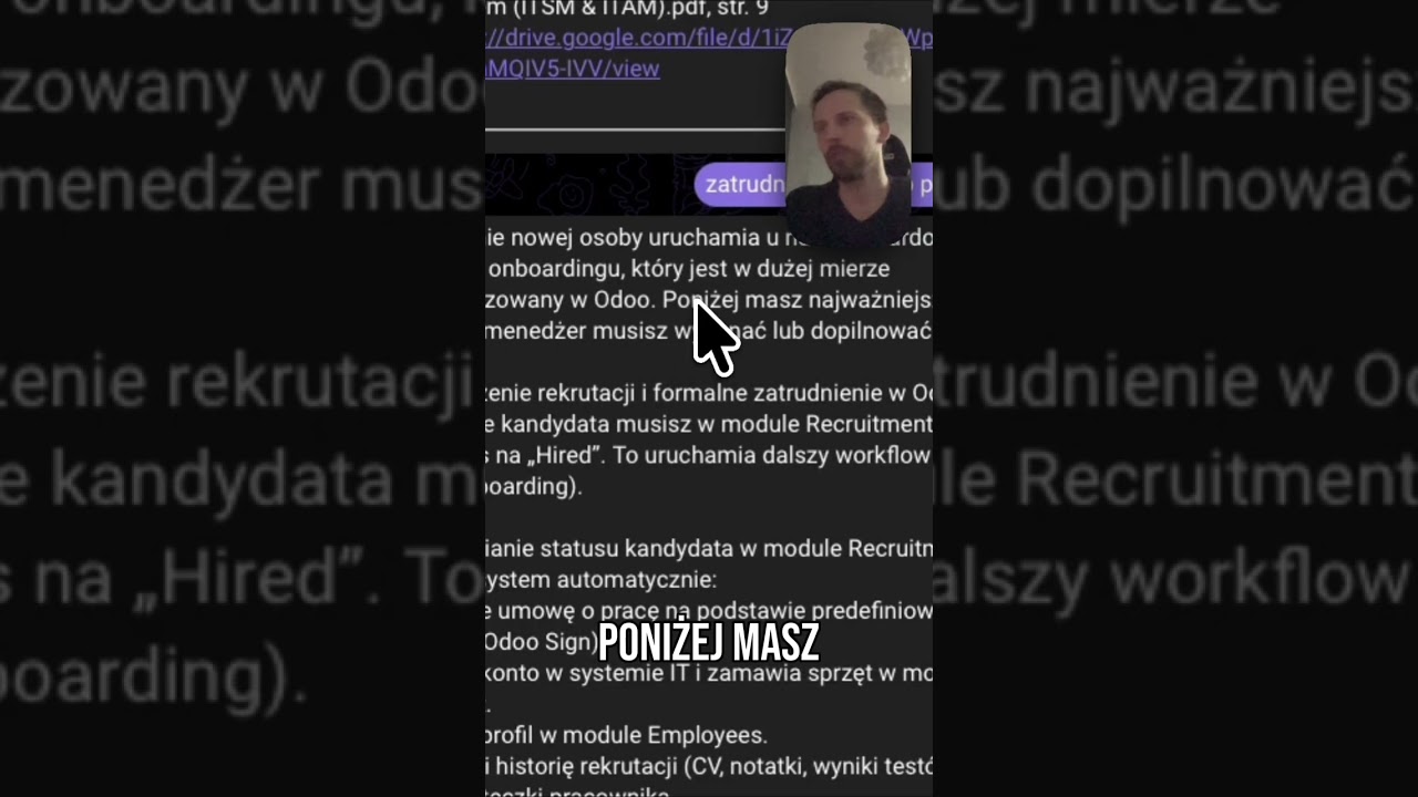 Odoo: Automatyzacja Onboardingu Nowego Pracownika #shorts