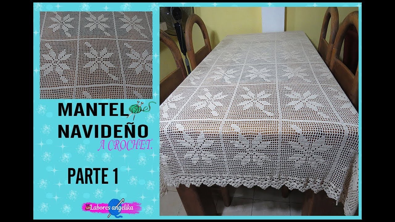 Crochet Christmas Tablecloth. Part 1 | Ang&eacute;lika Crafts |
