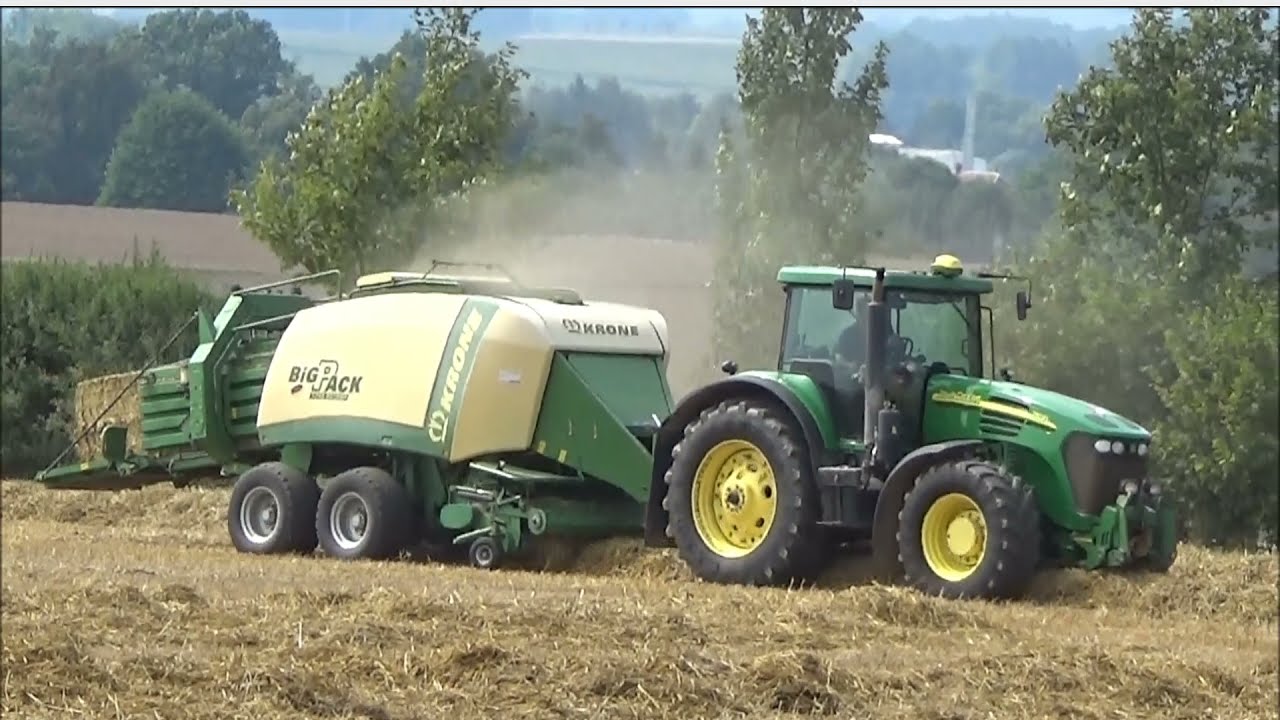 John Deere 7820,7930 s lisy Krone BigPack a Claas Quadrant 2200 Zetor Crystal 160 a 8111