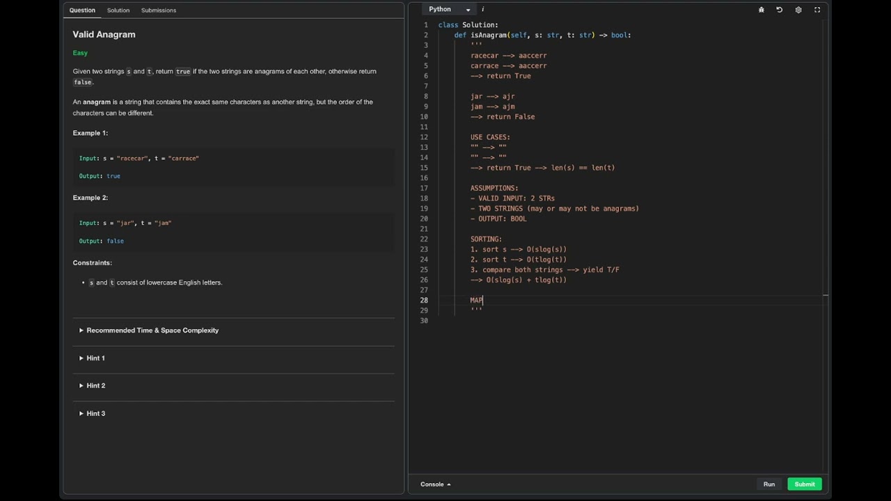 NeetCode 150: Valid Anagram