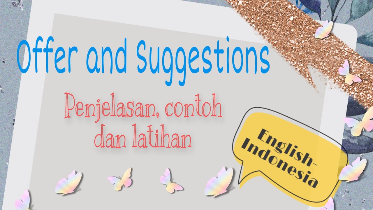 Offer and Suggestions