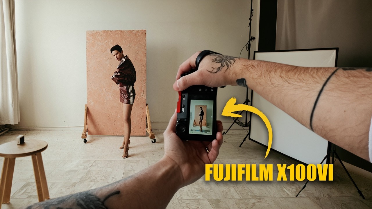 11 минут студийной портретной фотосъемки (вид от первого лица, 4K) | Fujifilm X100VI