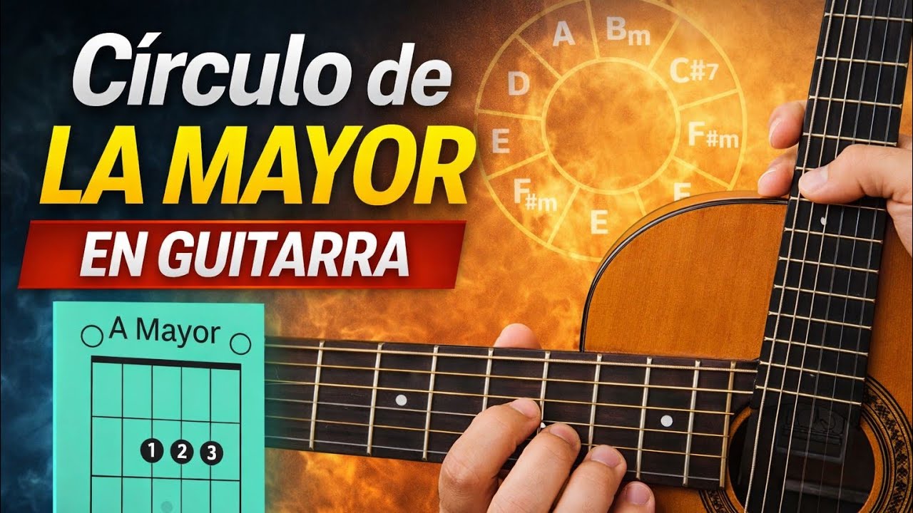 Tutorial Círculo de La Mayor en Guitarra 🎸 | Acordes Paso a Paso