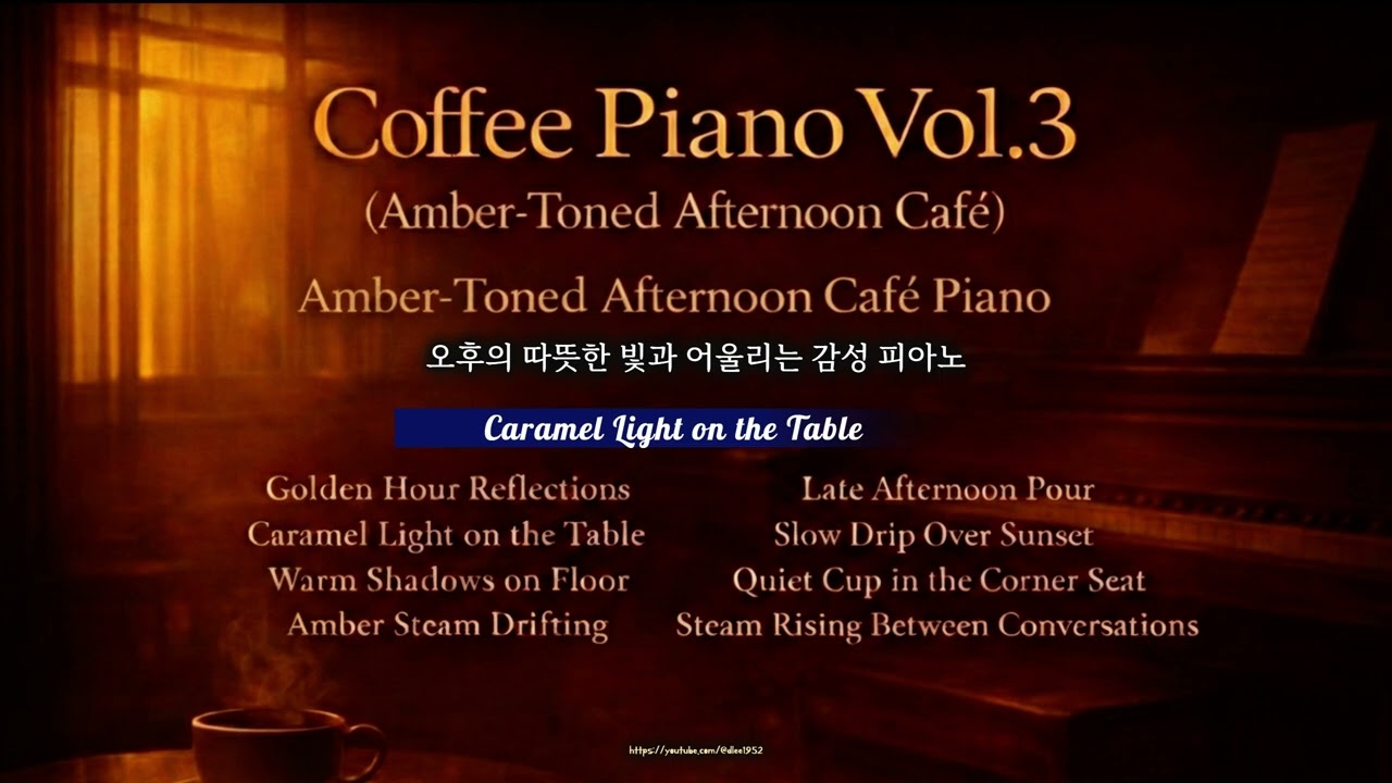 Coffee Piano Vol.3 | Amber-Toned Afternoon Café | 카페 피아노 음악