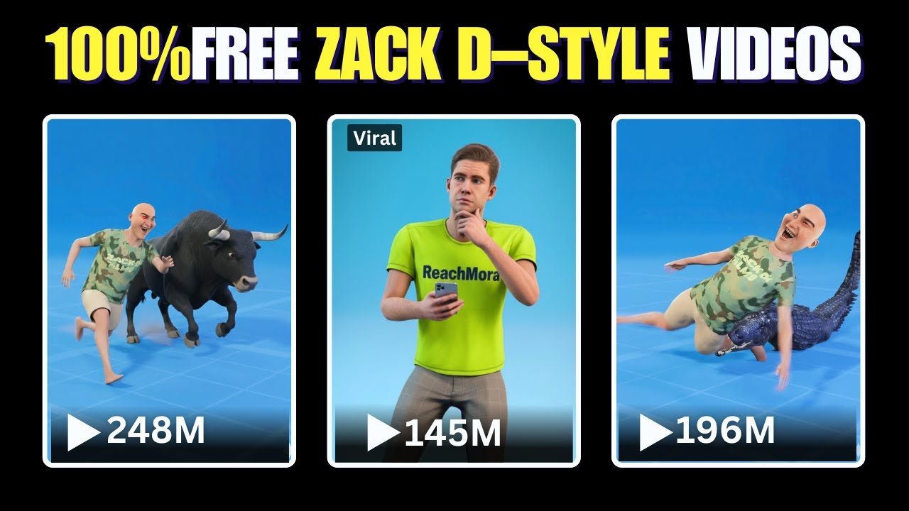Как я сделал шорты Zack D–Style с искусственным интеллектом БЕСПЛАТНО (полный урок)