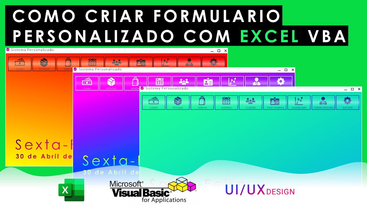 Como criar formulários personalizados com Excel VBA (UI/UX Design)