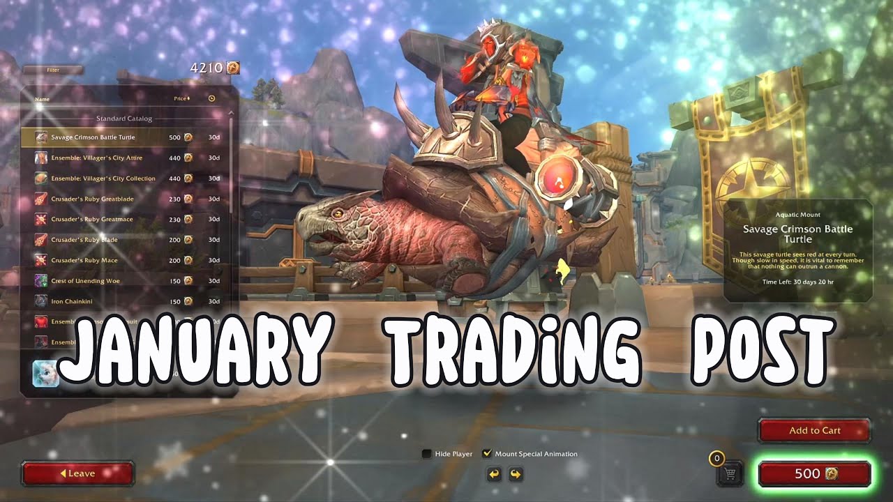 WOW January Trading Post Rewards 2026