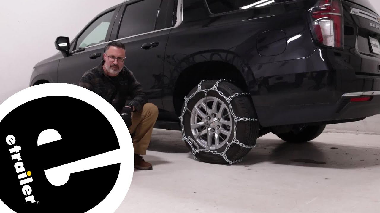 etrailer | Installation Guide for the pewag Wide Base Tire Chains on a 2023 Chevrolet Suburban