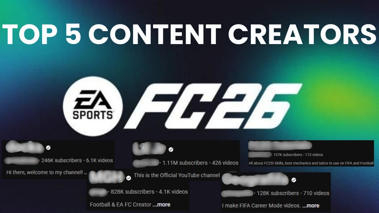 TOP 5 EA FC 26 Content creators👀