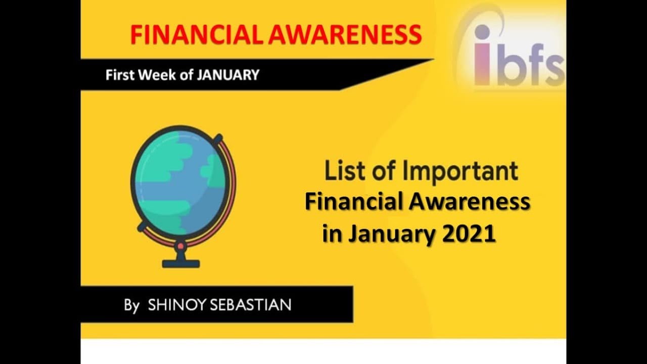 FINANCIAL AWARENESS  | Part - 07| Current  Affairs 1st week - January | MCQ | IBFS |
