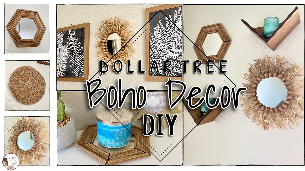 3 Dollar Tree Boho Decor DIYs | KB Decor Crafts
