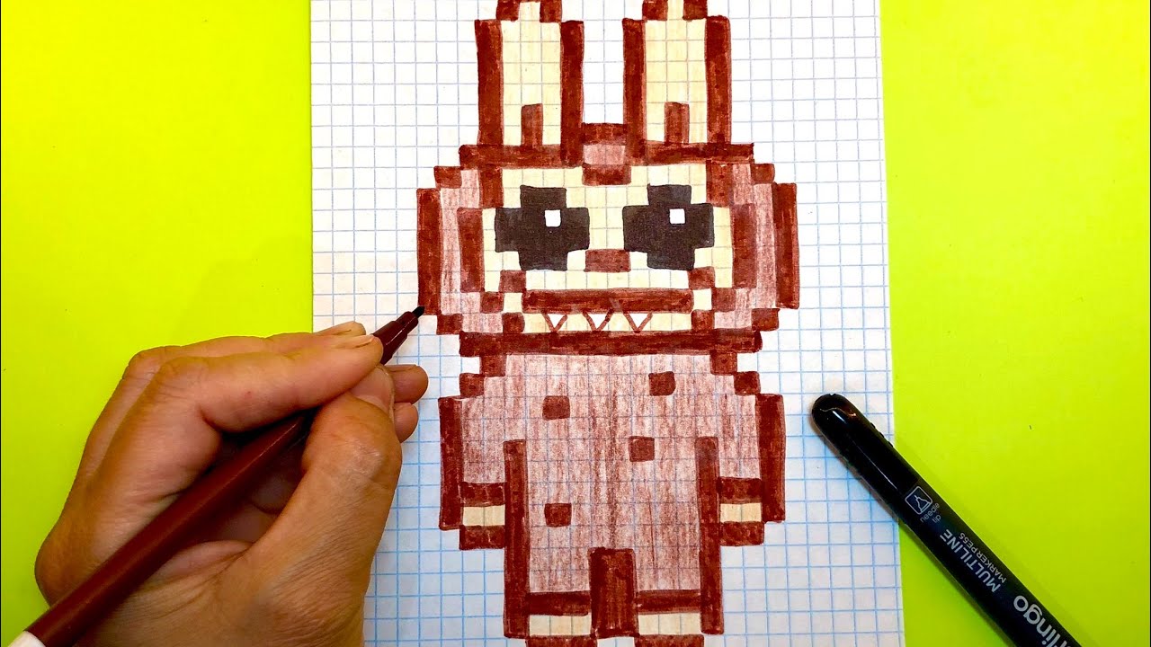 Как рисовать монстрика по клеточкам ❤️ Рисунки по клеточкам #пикселька 