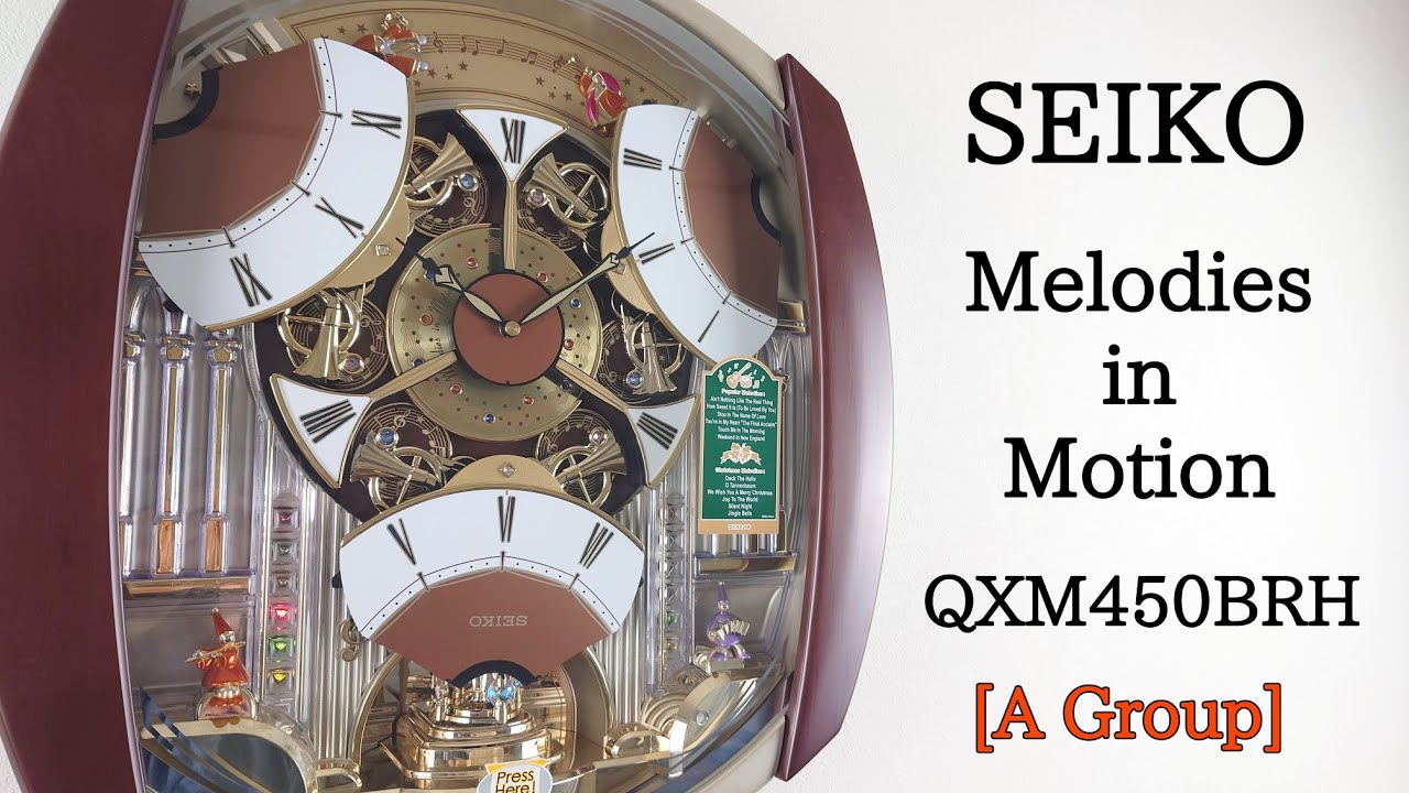 [Aグループ] SEIKO Melodies in Motion Clock QXM450BRH からくり時計