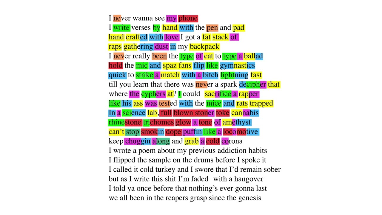 Seminar - Help me Understand (rhymes highlighted)