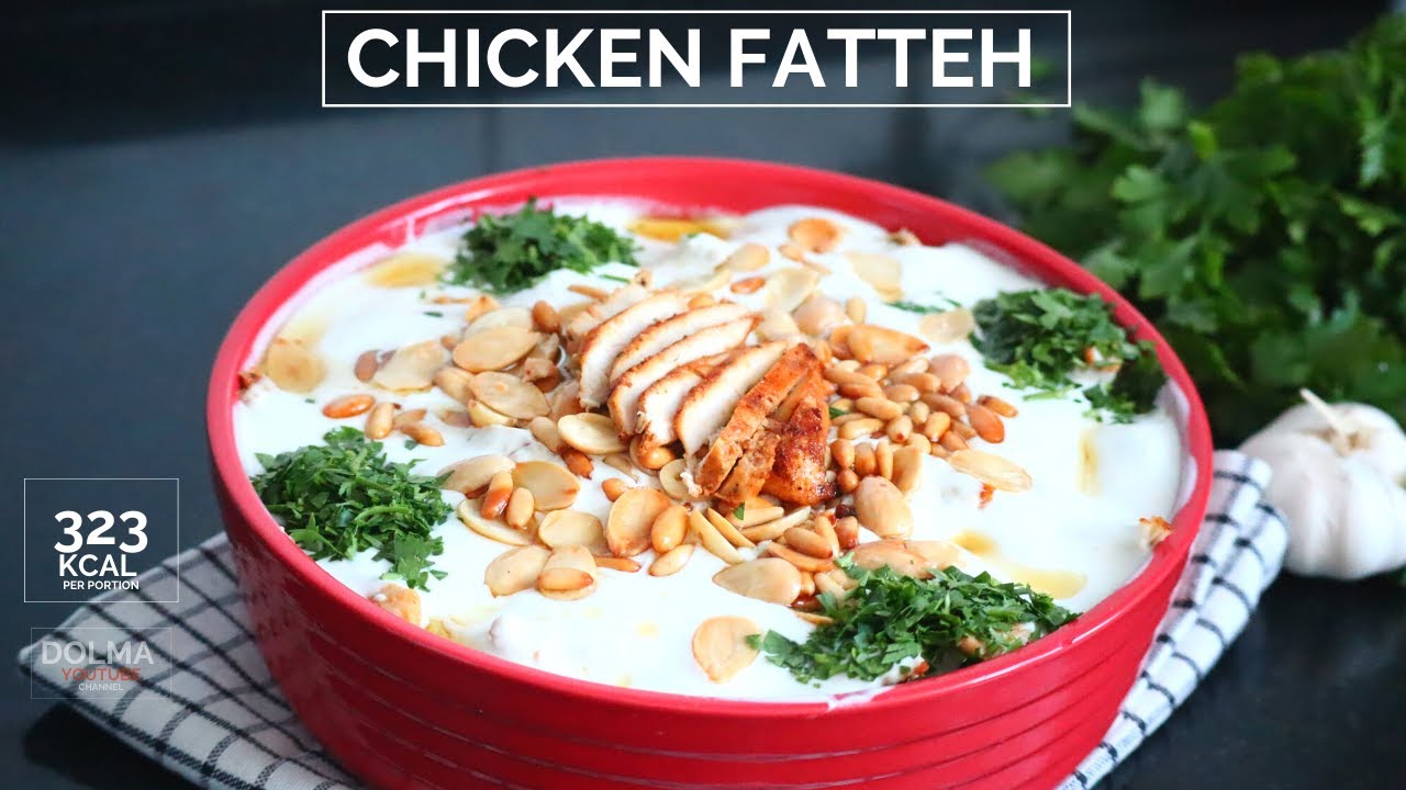 Chicken fatteh - Fatteh with chicken - hummus fatteh with chicken - طريقة عمل فتة الدجاج