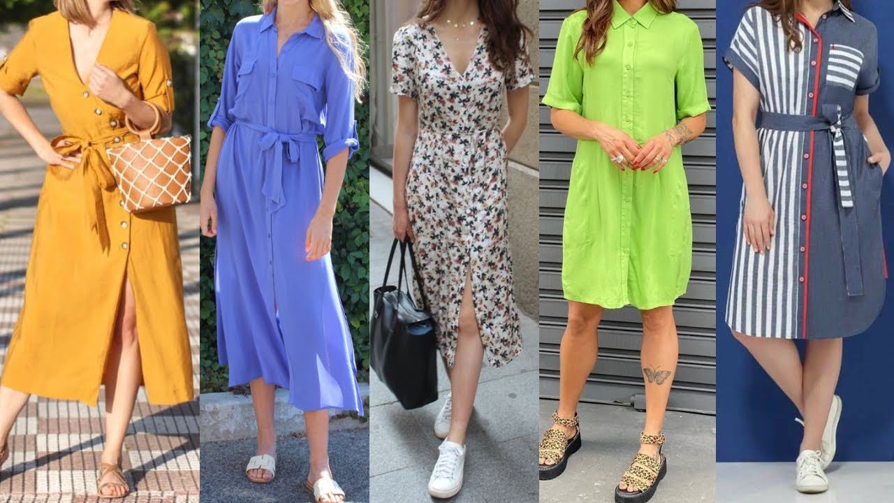 El ENCANTO y LA ELEGANCIA del VESTIDO CAMISERO/ VESTIDOS CAMISERO de MODA 2023