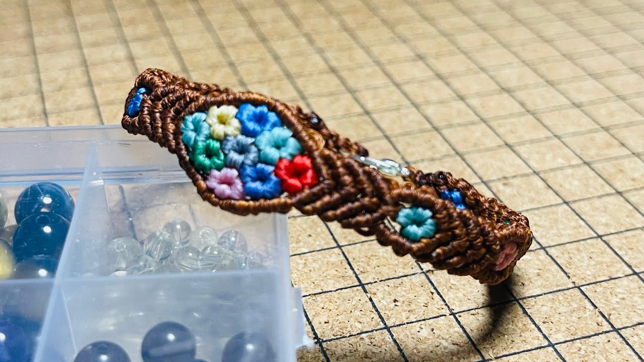 编绳红绳之繁华手绳制作过程/knots/macrame/饰品制作