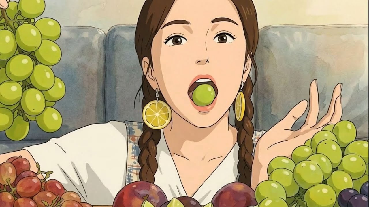Fruit Party vs. Candied Fruits Tanghulu 🍇🔥 | Anime Mukbang ASMR