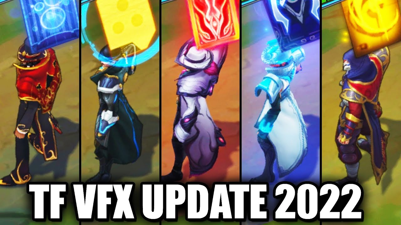 All Twisted Fate Skins Visual Effect VFX Update 2022 (League of Legends)