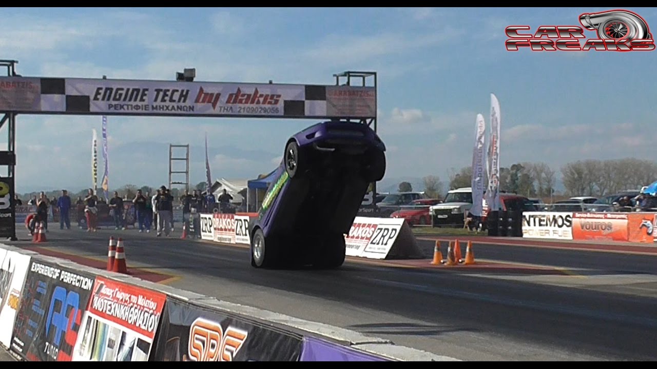 Car Freaks Gr: Gialos S2000 wheelie @ Drag Battle 18/20-11-16