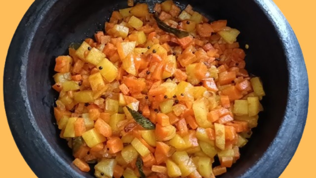 Carrot Potato Mezhukupuratti | Easy Kerala-Style recipe| Healthy & Tasty Recipe