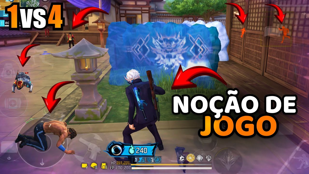 COMO MELHORAR A NOÇÃO DE JOGO NO FREE FIRE E SE MANTER CALMO ! SOLO VS SQUAD !