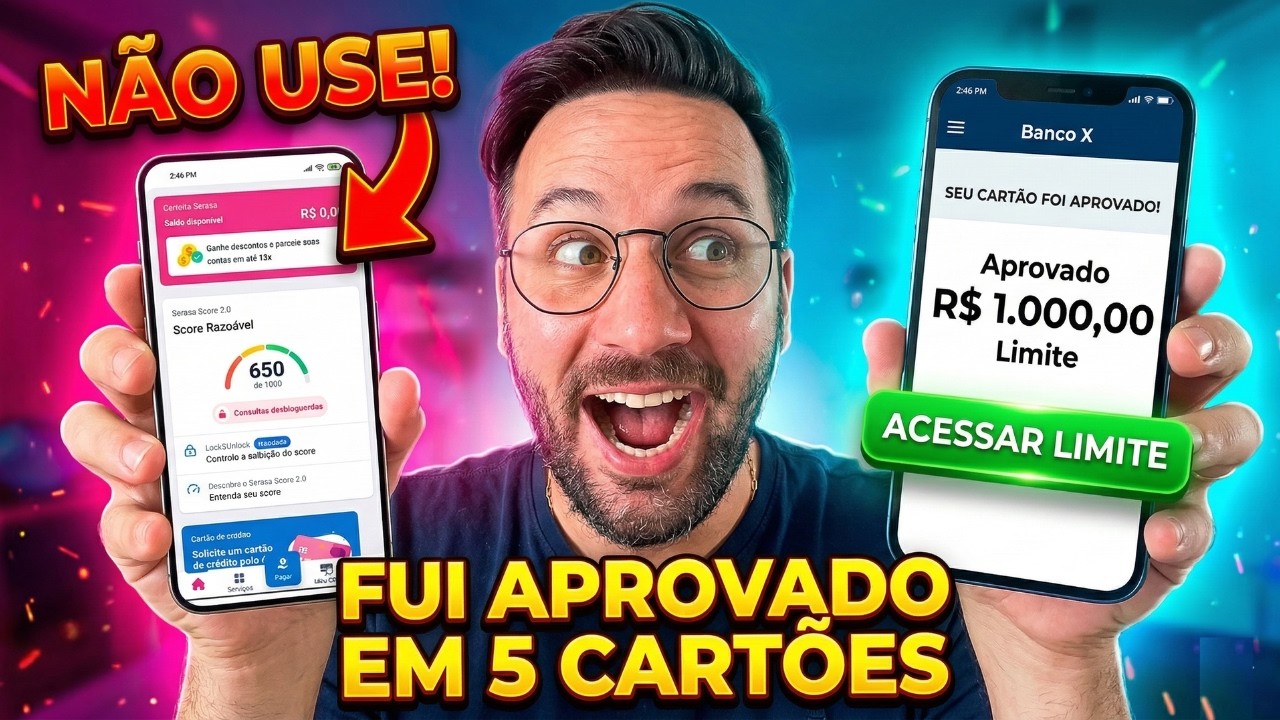 NÃO OLHE SERASA! Meu Score Caiu 220 Pontos e Fui Aprovado em 5 Cartões