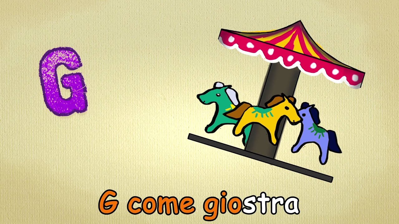 Alfabeto italiano per bambini canzone - La lettera G canzone / Impara canzoni l'italiano per bambini