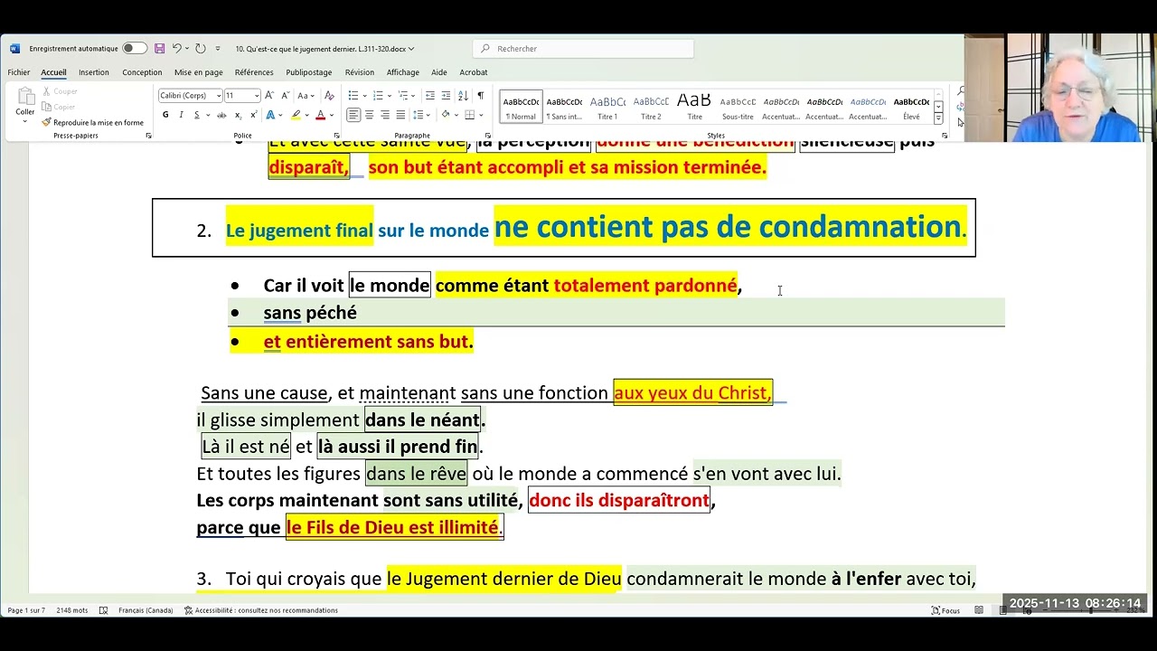 868- Un Cours en Miracles.  L. 317.  Je vais dans la voie qui m'est assignée.