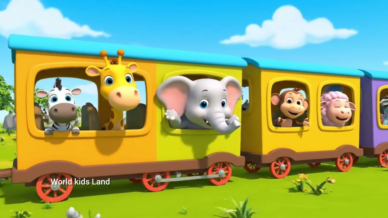 Choo Choo Train Song 🐘 Learn Animal Sounds | Newborn Baby Songs & Nursery Rhymes