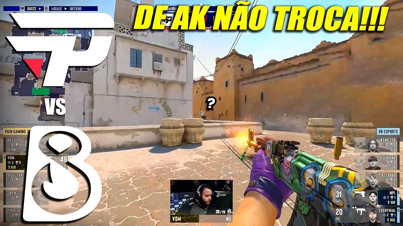 VSM AMASSOU NO CLUTCH! PAIN vs B8 - MELHORES MOMENTOS | IEM KRÁKOW 2026 Stage 1