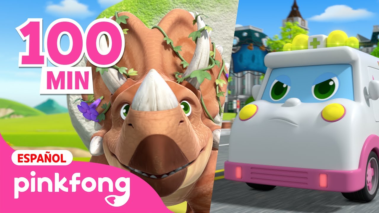 🦖Dinosaurios vs. Autos🚘 | los Mejores Cuentos y Canciones Infantiles | Pinkfong en español