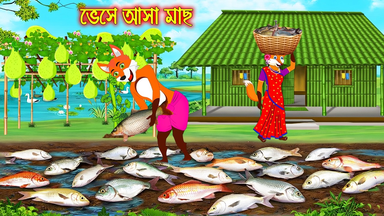 ভেসে আসা মাছ | Vese Asa Mach | Bangla Cartoon | Fox Cartoon | Interesting & Comedy stories