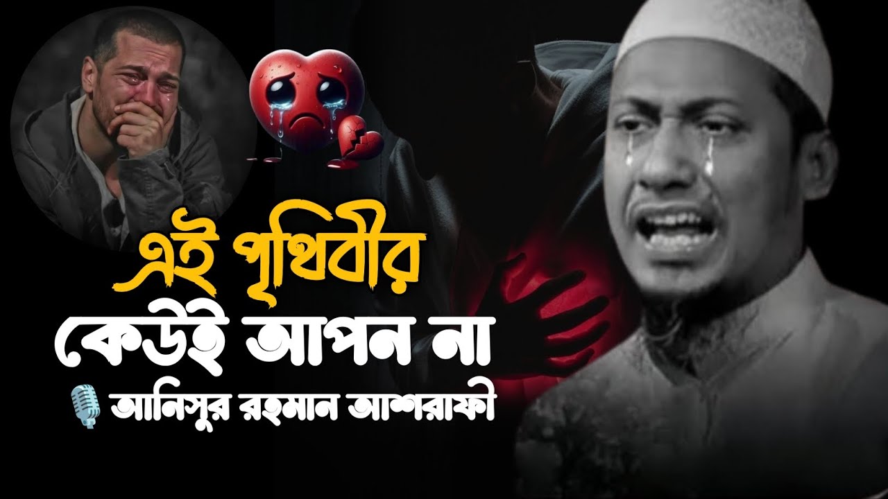 এই পৃথিবীর কেউই আপন না!! এই পৃথিবী বড়ই স্বার্থপর। আনিসুর রহমান আশরাফী নতুন লেকচার| bangla Waz 